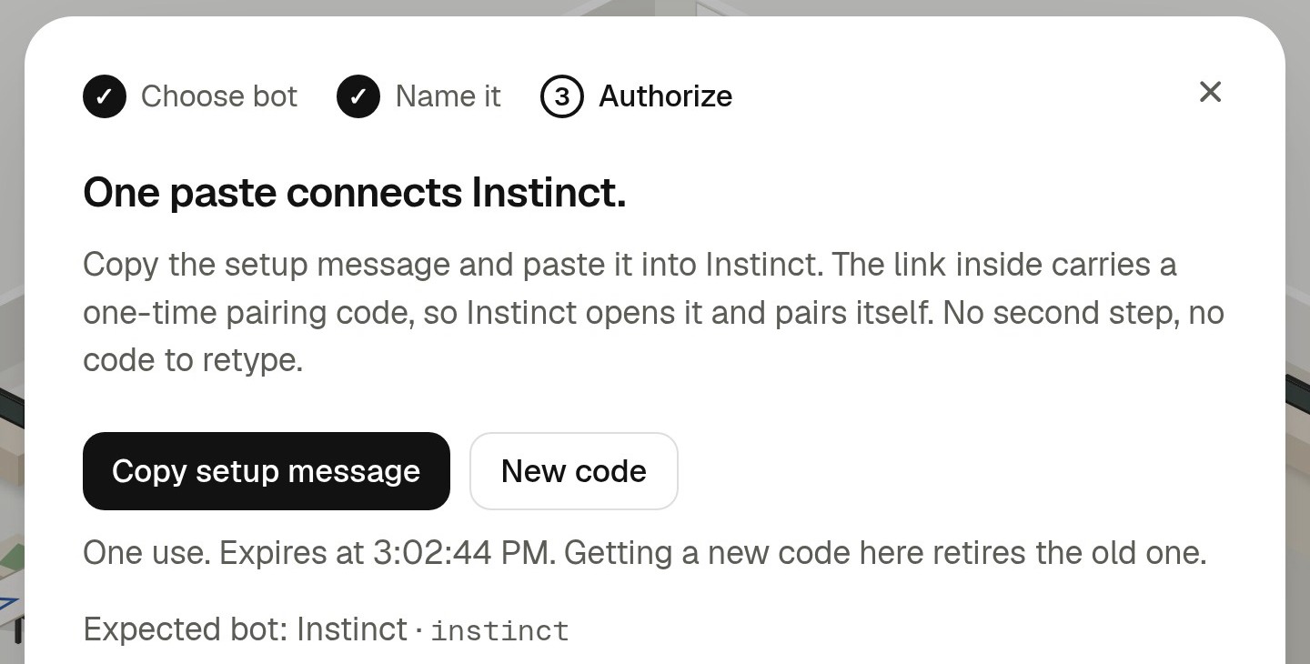 The Copy setup message step in Alter